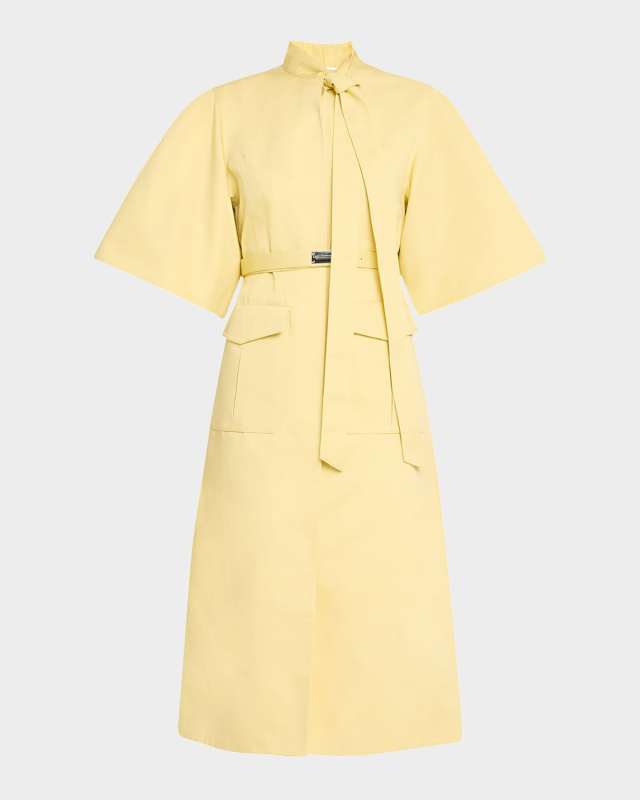 Ilardi Belted Short-Sleeve Dress